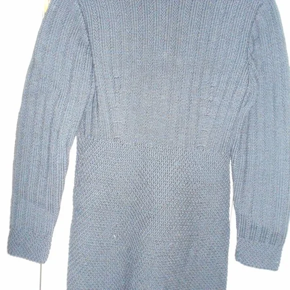 Vintage Marion Foale handknit black wool cardigan jacket sz S